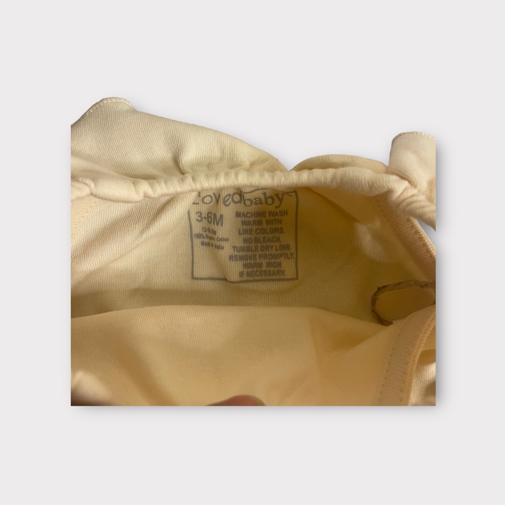 L’ovedbaby Sleeveless Ruffle Cream Organic Bodysuit — image 3 of 4